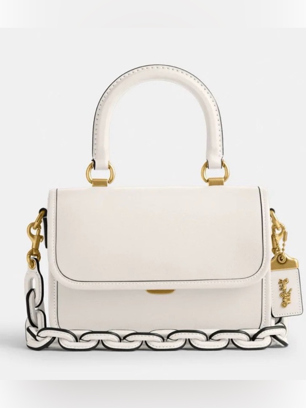 COACH Rogue Top Handle Satchel Bag, CHALK - Picture 10 of 10